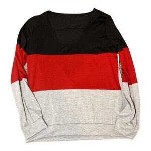 Patpat Colorblock lightweight sweater with cut out chest
